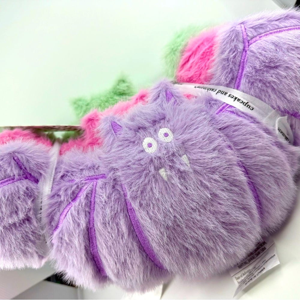 Cupcakes & Cashmere Set of 3 Pastel Halloween Bat Pillows NEW Summerween release